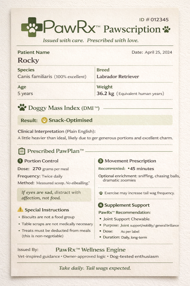 PawRx prescription pad